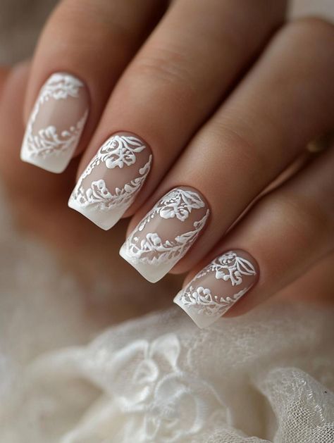 Elevate your everyday look with classy nails that speak volumes. Explore 26 stunning designs that combine sophistication with a touch of whimsy. From classic French manicures with a twist to bold, architectural-inspired patterns, these nail art ideas will ensure you always look put-together. Make a lasting impression without saying a word. Subtle French Tip, Traditional Wedding Lace, Nails Timeless, French Manicure With A Twist, Bridal Manicure, Pearl Nail Art, Creative Nail Art, French Manicures, Classy Nail Designs