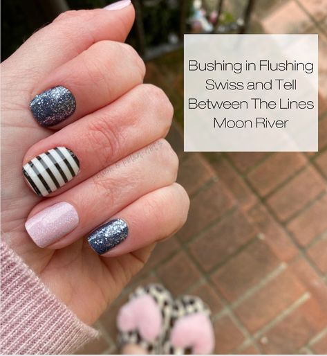 Color Street Moon River, Nail Combos, Mani Ideas, Nail Color Combos, Red Aspen, Loving Heart, Moon River, Street Nails, Nails At Home