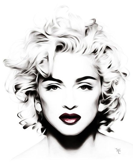 Madonna Pop Art Marilyn Monroe Stencil, Madonna Tattoo, Pop Art Tattoo, Pop Art Marilyn, Images Pop Art, Madonna Pictures, Marilyn Monroe Artwork, Marilyn Monroe Poster, Pop Art Tattoos