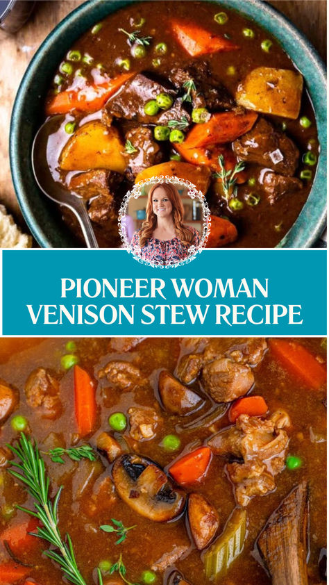 Pioneer Woman Venison Stew Recipe Venison Pot Pie Recipe, Easy Venison Crockpot Recipes, Easy Deer Roast Crockpot Venison Recipes, Deer Chunk Recipes, Crockpot Venison Stew Recipes, Dutch Oven Venison Stew, Venison Stew Instant Pot, Wild Pork Recipes, Fall Venison Recipes