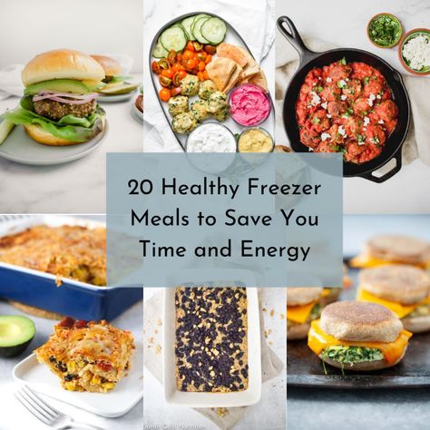 20 Healthy Freezer Meals to Save Time & Energy - Sarah Gold Nutrition Meals For Meal Prep, Easy Veggie Pasta, Peanut Butter Breakfast Cookies, Batch Prep, Veggie Pasta Bake, Vegetarian Enchilada Casserole, Make Ahead Breakfast Burritos, Vegan Breakfast Burrito, Peanut Butter Breakfast