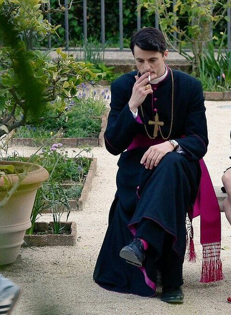 The Vatican Priest Outfit, Young Pope, Traditional Catholicism, Church Aesthetic, Matthew Goode, 강아지 그림, Catholic Priest, A Discovery Of Witches, Body Reference Poses