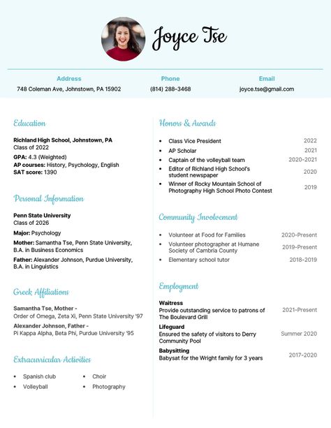 Sorority Resume Examples, Resume For Teens, Writing A Resume, Teen Resume, Sorority Resume, First Resume, Teamwork Skills, High School Photos, Resume Template Examples