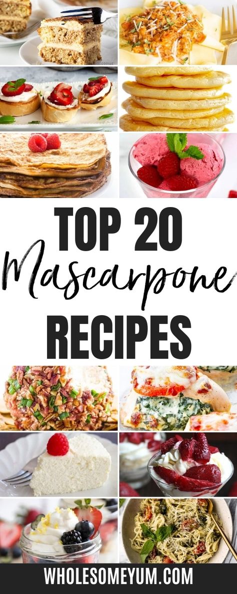 Sweet Mascarpone Cream, What Can You Make With Mascarpone Cheese, Ways To Use Marscapone, Mascarpone Dip Recipes, Recipes With Marscapone Cheese Desserts, Mascarpone Recipes Savoury, Mascarpone Recipes Dessert Simple, Marscapone Dessert Recipe, Desserts With Marscapone