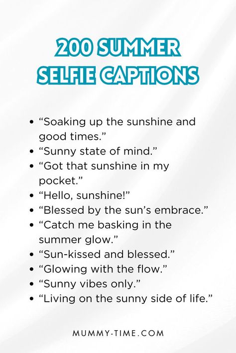 From playful puns to quotes that capture the essence of summer fun, these captions will help you nail your summer vibe on Instagram, Facebook, or wherever you share your sunny snapshots. Selfie Caption Ideas, Selfie Caption, Sunshine In My Pocket, Summer Captions, Beach Captions, Linen Pants Outfit, Nail Quotes, Selfie Captions, Caption Ideas