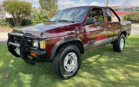 This truck has it all including a 5-speed manual. Have any of you owned a Nissan Hardbody pickup? #4X4, #Nissan Nissan D21 4x4, Nissan Hardbody 4x4, Nissan Pickup Truck, Nissan Hardbody, Nissan 4x4, Nissan Pickup, Nissan D21, Work Trucks, Nissan Trucks