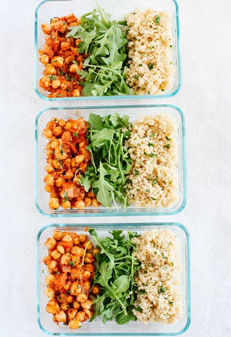 Chickpea Quinoa, Quinoa Bowls, Easy Crockpot Chicken, Delicious Clean Eating, Meal Prep Clean Eating, Diner Recept, Makanan Diet, Clean Eating Dinner, Vegan Meal Prep