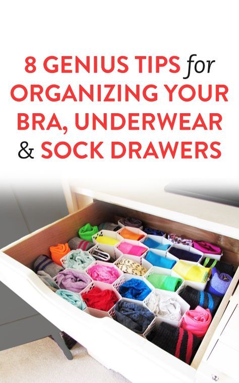 8 Genius Tips for Organizing Your Bra, Underwear & Sock Drawers Bra Storage Ideas Diy, Bra Storage Ideas, Diy Bra Organization, Dresser Top Organization Ideas, Sock Drawer Organization, Clothes Drawer Organization, Bra Organization, Utensil Drawer Organization, Bra Storage