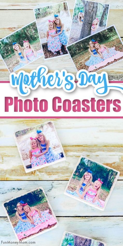 Diy Photo Coasters, Easy Mothers Day Crafts For Toddlers, Mothers Day Crafts Preschool, Pretty Home Decor, Easy Craft For Kids, Easy Mother's Day Crafts, Diy Mother's Day, Pretty Home, Mother's Day Activities