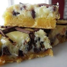 - Chocolate Chip (Ooey) Gooey Butter Cake Chocolate Cake Ganache, Ooey Gooey Butter Bars, Ooey Gooey Butter Cake Recipe, Gooey Butter Cake Recipe, Butter Cake Bars, Ooey Gooey Cake, Cake Ganache, Chocolate Butter Cake, Ooey Gooey Butter Cake