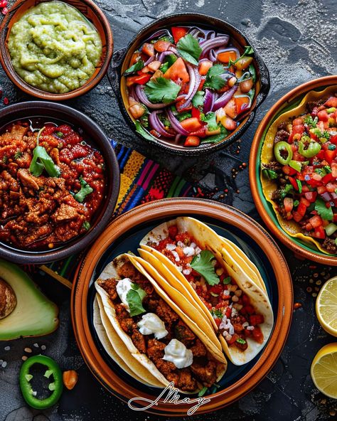 💃Happy Cinco de Mayo! 🥳 with delicious Mexican dishes that satisfy every palate. Gather your friends and enjoy a flavorful feast. 🌮 #CincoDeMayo #MexicanFood #Gauc #MAYAiCEO #Foodie #Tacos #Food Mexican Food Aesthics, Food Aethstetic, Food Boards, Mexican Corn, Mexico Food, Golden Sun, Mexican Dishes, Mexican Food, Mexican Food Recipes