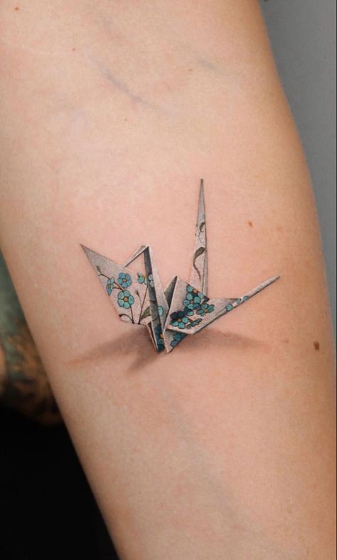 Paradox Tattoo, Blue Ink Tattoos, Mario Tattoo, Origami Tattoo, Shadow Tattoo, Crane Tattoo, Bottle Tattoo, Blue Tattoo, Shark Tattoos