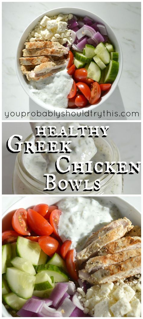 Healthy Greek Chicken Meal Prep Bowls – you probably should try this Greek Chicken Meal Prep, Greek Chicken Meal, Healthy Greek Chicken, Greek Chicken Bowls, Chicken Meal Prep Bowls, Tzatziki Recipe, Meal Prep Healthy, Chicken Bowls, Prep Bowls