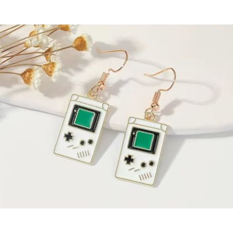 Gameboy Nintendo Handheld Game Drop Enamel Earrings New Brand New Never Worn Features: Earrings Size: Os Nintendo Jewelry, Disney Princess Earrings, Earrings Y2k, New Fashion Earrings, Gold Chandelier Earrings, Bamboo Earrings, Open Hoop Earrings, Opal Earrings Stud, Holiday Earring