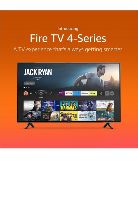 Introducing Amazon Fire TV 50-inch 4-series 4K UHD smart TV Tv Without Cable, Sports Scores, Alexa Skills, Google Tv, Amazon Devices, Cosy Home, Amazon Fire Tv, Tv App, Youtube Live