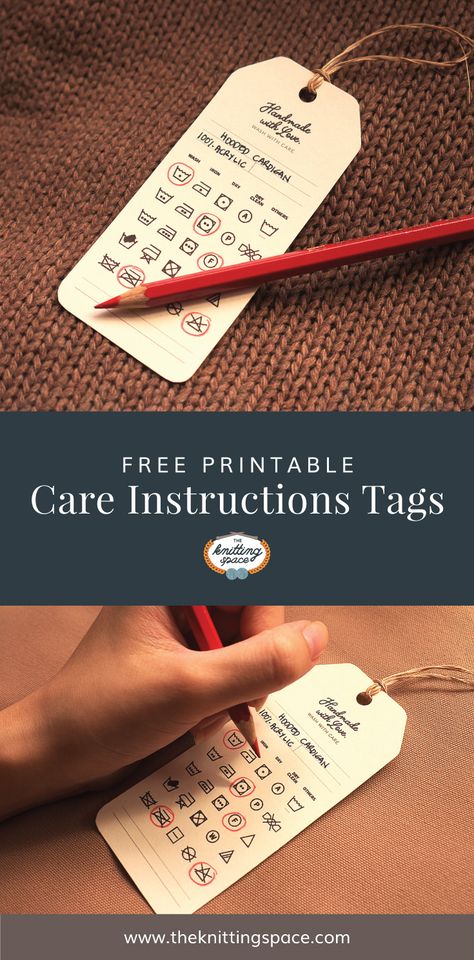 Custom Tags For Crochet, Knitting Labels Printables Free, Cricut Care Instruction Tags Free, Handmade Labels Printable Free, Free Printable Care Instruction Labels, Crochet Care Instructions Printable Free, Crochet Labels Free Printable Tags, Handmade Tags Printable Free, Handmade Tags Ideas