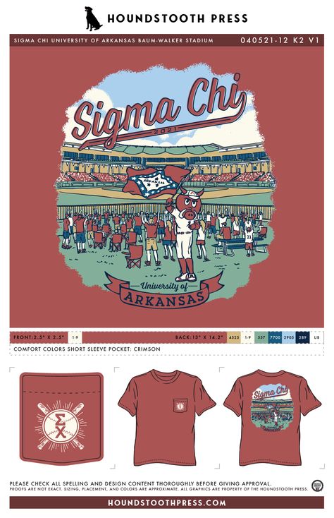 #sorority #fraternity #greeklife #hog #arkansas #woopig #baseball #sigmachi #customdesign #lovethelab // Houndstooth Press Custom Apparel Frat Designs, Baseball Shirt Designs, Sigma Chi, Sorority Tshirts, Canva Element, University Of Arkansas, Classic Truck, Tee Shirt Designs, Custom Apparel