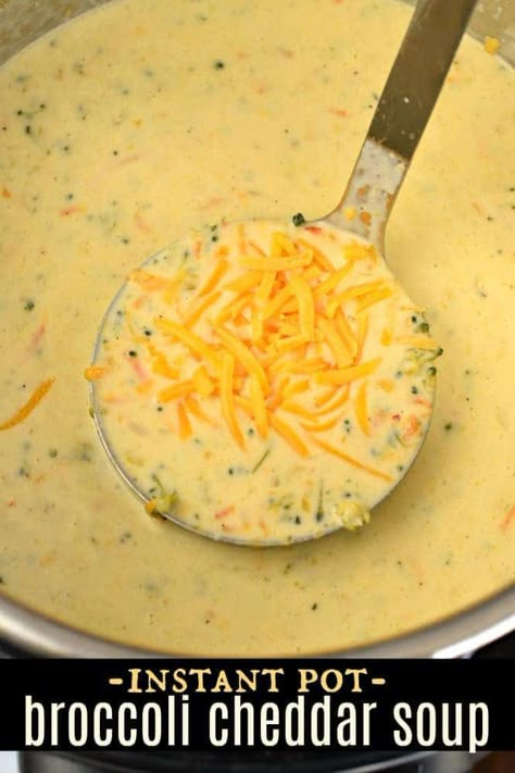 The Best Instant Pot Broccoli Cheddar Soup Recipe Instant Pot Broccoli Cheddar Soup, Instant Pot Broccoli, Broccoli Cheddar Soup Recipe, Cheddar Soup Recipe, Cheese Soup Recipes, Queso Cheddar, Pot Recipes Easy, Instant Pot Soup Recipes, Best Instant Pot Recipe