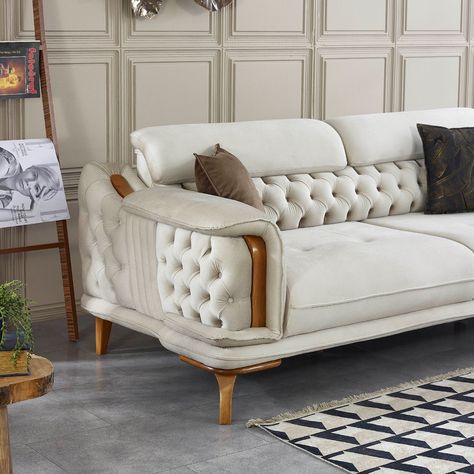 Luxury Furniture Nordic Villa Velvet Sofa Set Couch 1 2 3 Seater Chesterfield Sofa Living Room SoWholesale Factory made Sofa Set https://m.alibaba.com/product/11000003795324/Luxury-Furniture-Nordic-Villa-Velvet-Sofa.html?__sceneInfo={"cacheTime":"1800000","type":"appDetailShare"} L Shape Chesterfield Sofa, Female Carpenter, Chesterfield Sofa Living Room, L Shaped Sofa Designs, Sofas Design, Velvet Sofa Set, Sofa Contemporary, Storage For Bedroom, Sofa Classic