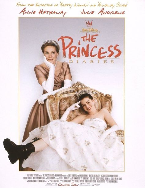 The Princess Diaries 2001, Diary Movie, The Princess Diaries, Girly Movies, Septième Art, Dorm Posters, Movie Poster Wall, Julie Andrews, Princess Diaries