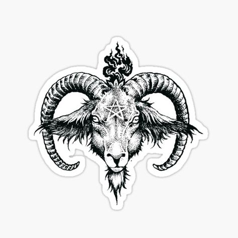 Virginia Massari Shop | Redbubble Baphomet Head Tattoo, Baphomet Head, Traditional Japanese Dragon, Horse Skull, Black Phillip, Wolf Skull, Dragon Face, Head Tattoo, Vulture Culture