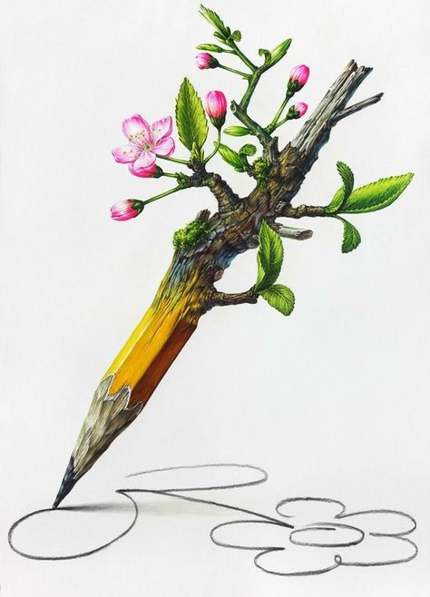 Metamorphosis Art, الفن الرقمي, Color Pencil Art, Creative Drawing, Art And Illustration, A Pencil, Environmental Art, Art Drawings Sketches Simple, Cool Art Drawings