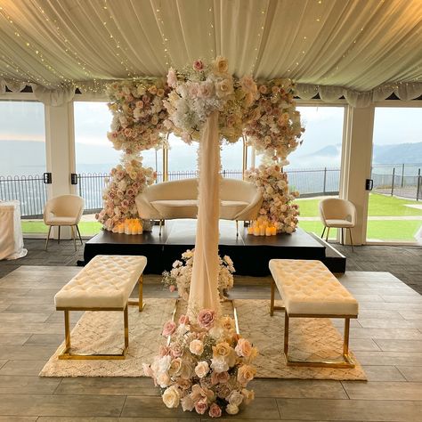 A perfect blend of beauty and elegance – a Nikkah partition with a pretty sofa stage. Styling, decor, flowers and set up by @museweddingsandevents Venue @panoramahouse.bulli Nikkah Partition, Decor Flowers, Wedding Events, Muse, Vision Board, Wedding Ideas, Weddings, Sofa, Flowers