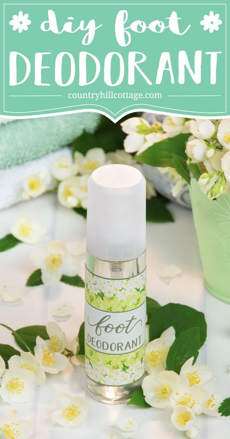 Neutralise bad smelly feet with a DIY foot deodorant with essential oils. This natural foot deodorant without aluminium is crazy easy to make. Sage and lemongrass essential oils give the deodorant a herbaceous and refreshing scent, making it perfect for ladies and gents alike. You can also spray the deodorant into shoes and sandals to disinfect and freshen up your footwear. #deodorant #skincare #essentialoils #beautyrecipe | countryhillcottage.com Essential Oil Deodorant, Diy Deodorant, Natural Beauty Recipes, Diy Essentials, Shoes And Sandals, Lemongrass Essential Oil, Diy Beauty Recipes, Beauty Recipe, Diy Skin Care