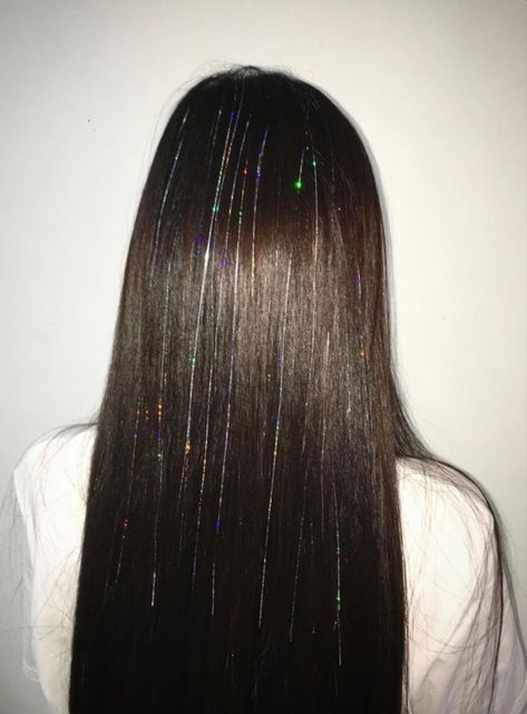 Oil Slick Hair, Holographic Hair, Galaxy Hair, Hair Color Options, Hair Tinsel, Fairy Hair, Glamorous Hair, Platinum Hair, Glitter Hair