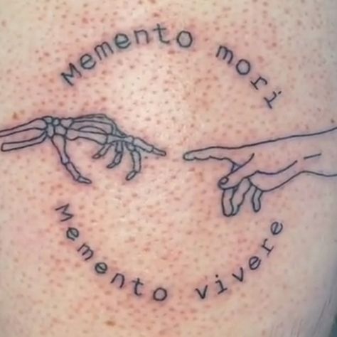 Memento Mori Memento Vivere Tattoo Women, Memento Mori Tattoo Women, Ancestors Tattoo, Memento Mori Memento Vivere Tattoo, Hands Touching Tattoo, Two Hands Touching, Memento Vivere Tattoo, Momento Mori Tattoo, Clock And Rose Tattoo