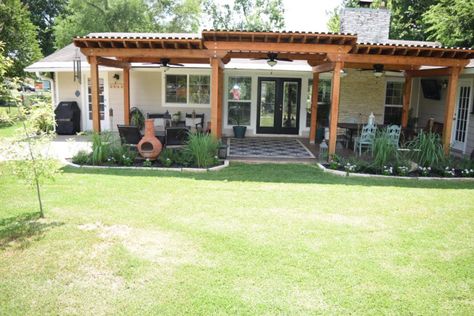 Front Porch Pergola, Cedar Pergola, Pergola Attached To House, Pergola Design, Backyard Remodel, Backyard Pergola, Pergola With Roof, Patio Roof, Decks Backyard