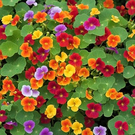 30 Pcs Nasturtium Flower Seeds for Planting with Mixed Colors Flower Seeds in Your Garden Nasturtium Flower, Gardening Indoors, Trellis Garden, Plants Hanging, Fall Planting, Flower Containers, Small Balcony Garden, Geranium Flower, Organic Compost