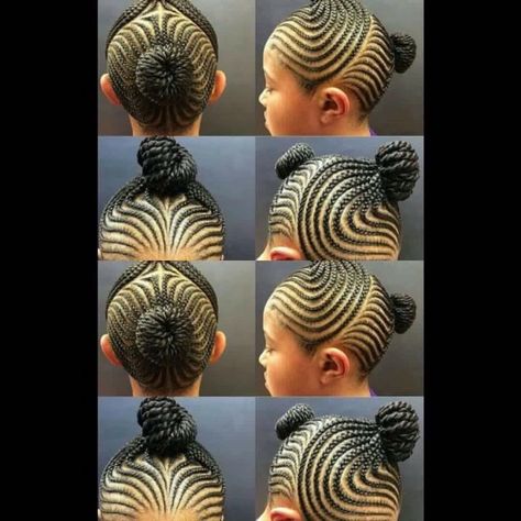 Hair styles Momma Tattoo, Kids Cornrow Hairstyles, Braid Styles For Girls, Latest Braided Hairstyles, Toddler Braided Hairstyles, Cornrows Natural Hair, Cute Natural Hairstyles, Shaved Hair Designs, Natural Hair Bun Styles