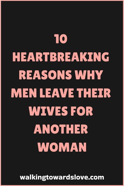 Explore the complex question, "Why do men leave their wives for another woman?" Understand the various factors that may contribute to this decision and gain insight into the emotional dynamics involved. Delve into the reasons behind why men choose to leave their wives and embark on a new relationship with another woman. Gain a deeper understanding of this common phenomenon and perhaps find solace in knowing that you are not alone in pondering this question. Reasons To Leave A Relationship, Truth Or Dare Questions, Why Do Men, New Relationship, Physical Intimacy, Relationship Questions, Mindfulness Exercises, Financial Problems, Successful Relationships