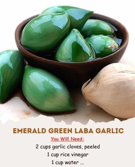 Laba Garlic Recipe, Garlic Recipes, Rice Vinegar, Vinegar, Garlic Cloves, Garlic, Cooking Recipes, Canning, Green