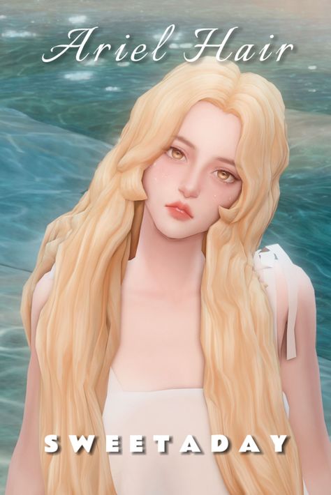 Hair The Sims 4, Los Sims 4 Mods, Ariel Hair, Sims 4 Anime, The Sims 4 Packs, Sims 4 Cc Skin, Tumblr Sims 4, Sims 4 Cc Folder, Free Sims