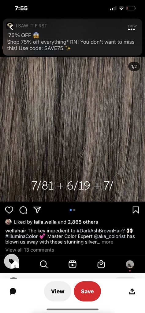 Ash Brown Formula Wella, Ash Brown Hair Color Formula, Mushroom Brown Hair Color Formula, Wella Formulas, Hair Formula, Wella Hair Color, Ash Brown Hair Color, Color Formulas, Ash Brown Hair