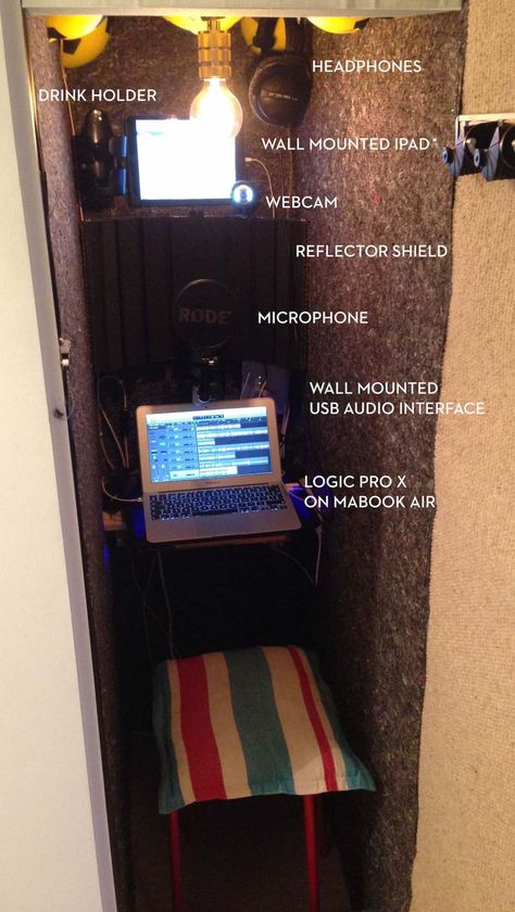 Building a Micro Home Recording Studio for Voice Over | Jonny Elwyn - Film Editor Diy Recording Booth, Diy Recording Studio, Recording Studio Diy, Booth Diy, Recording Booth, Home Recording Studio Setup, Recording Studio Setup, Gaming Rooms, Recording Studio Design