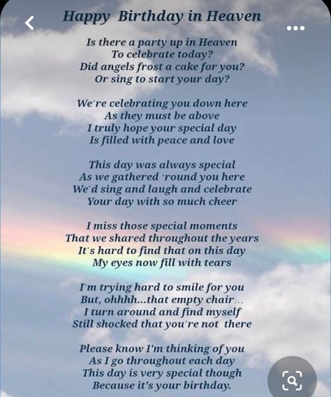 Birthday In Heaven Quotes, Birthday Wishes In Heaven, Dad In Heaven Quotes, Heavenly Birthday, Birthday Wishes For Mom, Happy Birthday In Heaven, Birthday Husband, Mom In Heaven, Dad In Heaven