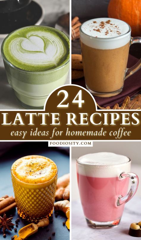 Interesting Coffee Drinks, Coffee Pot Recipes, Creative Coffee Recipes, Special Coffee Drinks, Latte Flavors Combinations, Unique Latte Recipes, Unique Coffee Recipes, Hot Coffee Recipes At Home Easy, Cafe Recipes Food