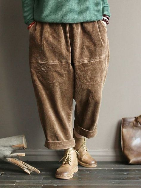 Vintage Harem Pants, Loose Trousers, Women Pants, Loose Pants, Pocket Pants, Fashion Items, Bottoms Pants, Chic Outfits, Cold Weather