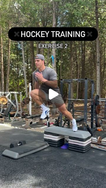 Mack Little on Instagram: "✖️Hockey Training✖️

Single leg training block for hockey players 

This was a block from my training day 🤙🏻

Exercise 1- Heavy Bulgarian lunge 
Exercise 2- Lateral step to knee drive 
Exercise 3- Alternating KB SL DL 
Exercise 4- Split lunge jump on riser to skater 

Add this block to your next athletic training day 

Can’t beat this outdoor set up @tonygrecotg 

#hockeytraining #hockeyplayer #canadahockey #usahockey #hockeyslovakia #russiahockey #eurohockey #athletictraining #athlete" Hockey Stretches, Hockey Exercises, Lunge Workout, Canada Hockey, Hockey Training, Usa Hockey, Leg Training, Outdoor Set, Athletic Training