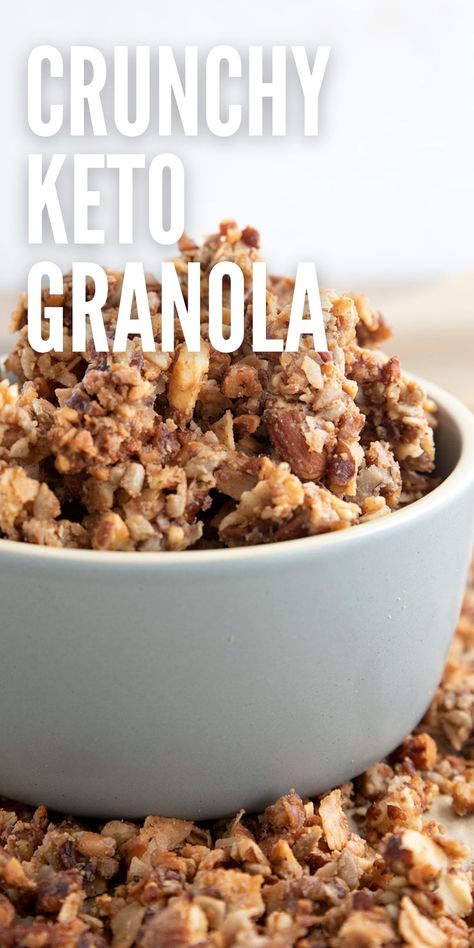 This low carb peanut butter granola was one of the first recipes I created for All Day I Dream About Food, almost 10 years ago now. I daresay it’s one of the first keto cereal recipes ever. There were so few of us writing recipes back then! Keto Peanut Butter Granola, Health Granola Recipes, Keto Granola Recipe Low Carb, Keto Cereal Recipe, All Day I Dream About Food, Healthy Cereal Recipes, Gronala Recipes, Low Carb Meals For Diabetics, Granola Cereal Recipe