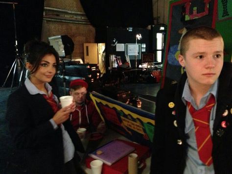 On set of Bad Education Charlie Wernham, Education Aesthetic, Ackley Bridge, Bad Education, Waterloo Road, On Set, Tv Series, Fangirl, Bridge