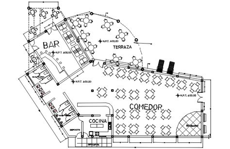 Dwg file of hotel layout - Cadbull Hotel Layout, Drawing Block, Autocad Drawing, Floor Layout, Bar Areas, Furniture Layout, Autocad, In Design, Architecture Details