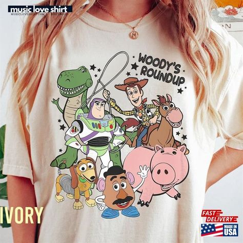 Retro Disney Toy Story Movie Characters Comfort Color Shirt Land Unisex T-Shirt Woody Roundup Sweater Sweatshirt Check more at https://musicloveshirt.com/product/retro-disney-toy-story-movie-characters-comfort-color-shirt-land-unisex-t-shirt-woody-roundup-sweater-sweatshirt/ Toy Story T Shirts, Toy Story Movie, Retro Disney, Disneyland Vacation, Disney Outfit, Disney Ears, Movie Shirts, Color Shirt, Disney Toys