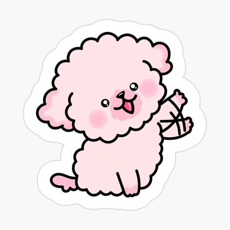 Sticker Magnets, Paw Sticker, Wide Smile, Pink Store, Expressive Faces, Pink Stickers, Pink Dog, Unconditional Love, Cute Dog