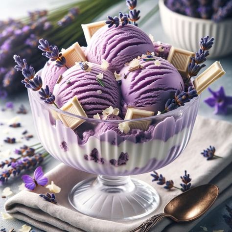 Purple Food, Ice Cream, Digital Art, Bread, Candles, Fruit, Cream, Cake, Purple