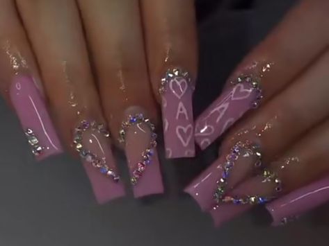 Demure Nails, Lucky Nails, Nails Design With Rhinestones, Her Nails, Dope Nail Designs, Glow Nails, Long Acrylic Nails Coffin, Unique Acrylic Nails, Long Square Acrylic Nails