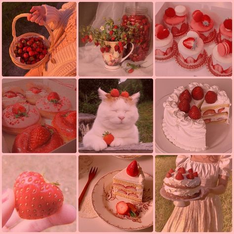 f2u! #strawberry #cat #moodboard #moodboardaesthetic Strawberry Moodboard Aesthetic, Strawberry Mood Board, Strawberry Shortcake Moodboard, Valentines Mood Board, Strawberry Moodboard, Moodboard F2u, Cat Moodboard, F2u Moodboards, Pink Cutecore